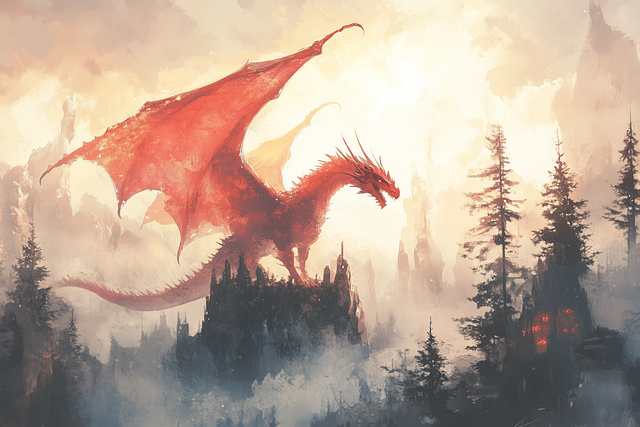 Free dragon reptile fantasy illustration