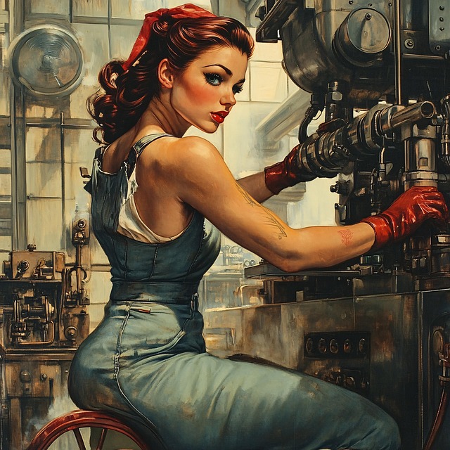 Ai Generado, Pin Up, Clásico, Retro