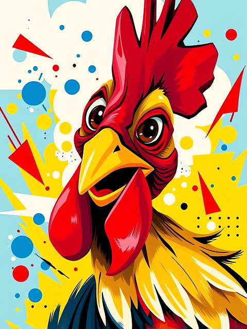 Free ai generated rooster bird illustration