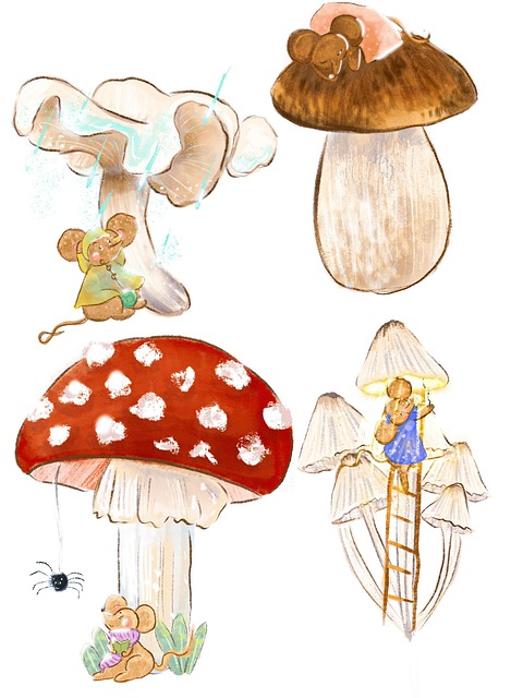 Paddestoel, Tekenfilm, Natuur, Muis