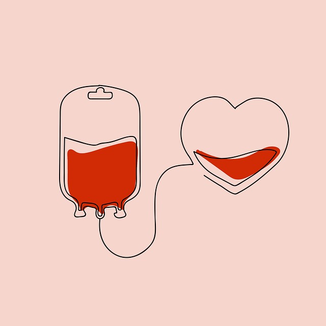 Free donor blood medical illustration