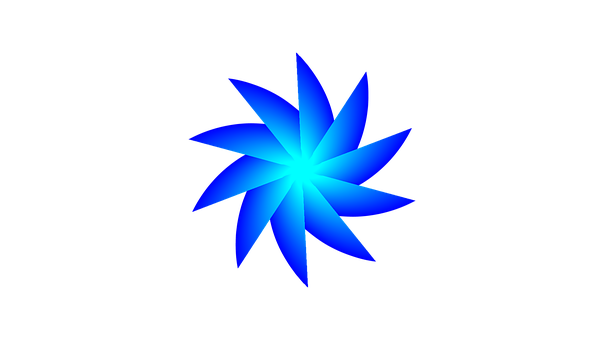 Flor, Giro, Azul, Cielo, Digital, Diseño