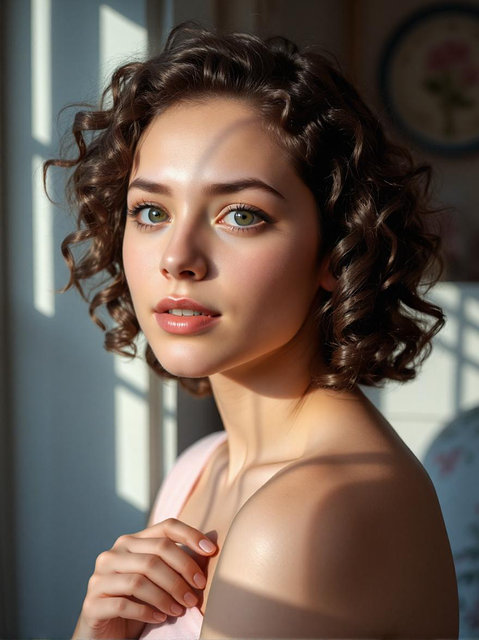 Femeie, Portret, Model, Brown, Par Cret