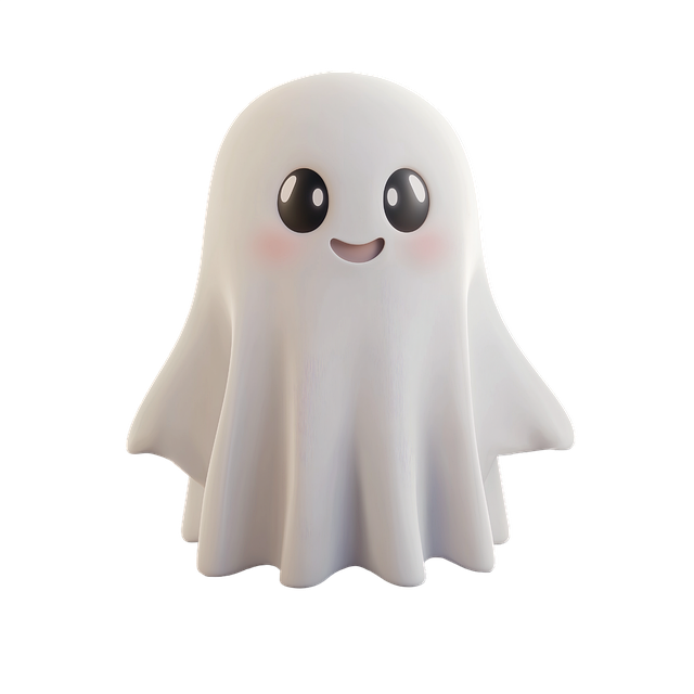 Free ai generated ghost cartoon illustration