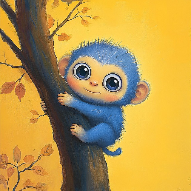 Free ai generated monkey tree illustration