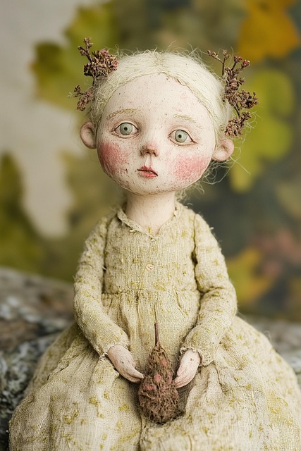 Free ai generated doll handmade illustration