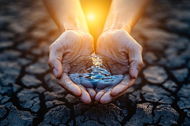 Free ai generated hands water illustration