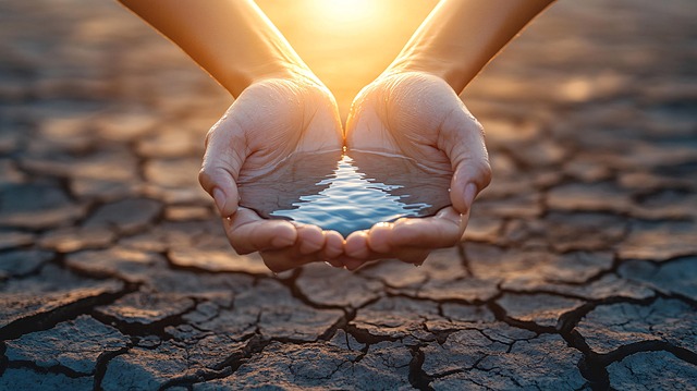 Free ai generated hands water illustration