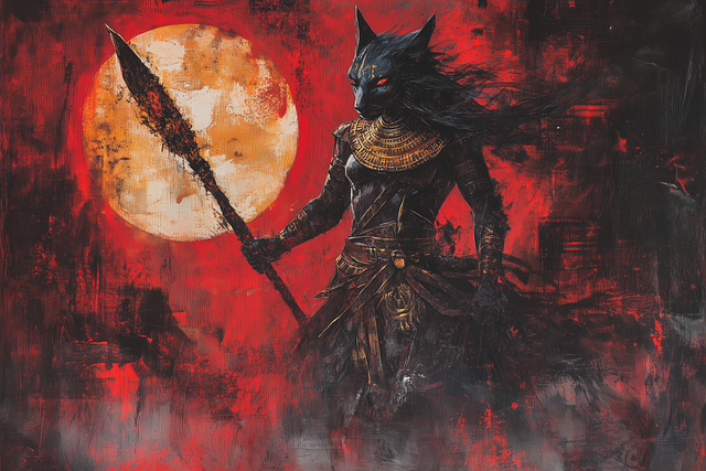 Free sekhmet goddess mythology illustration