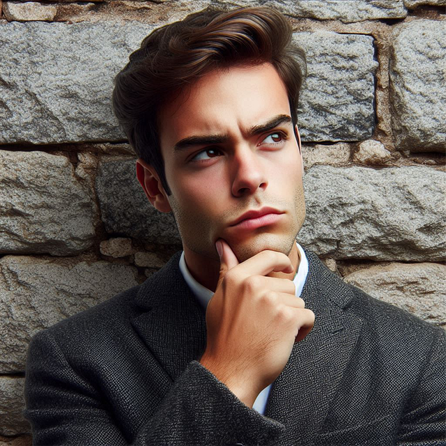 Free Man Thoughtful illustration and picture