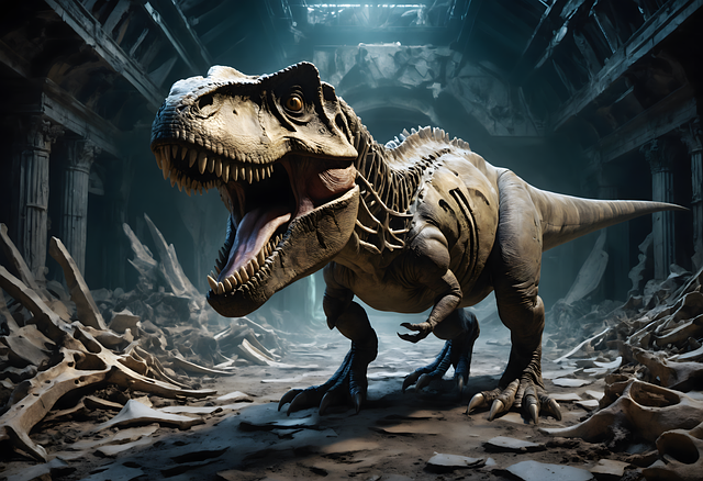 Download free HD stock image of Ai Generated Dinosaur Free ai generated dinosaur predator illustration
