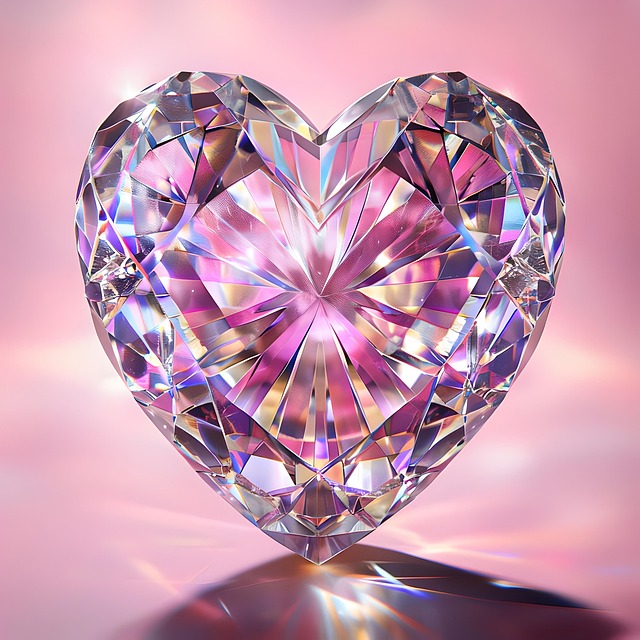 Free ai generated heart diamond illustration