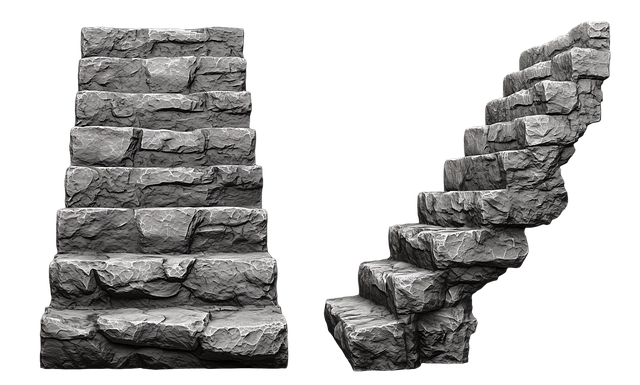 Free ai generated ancient stone stairs rustic stairs illustration