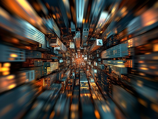 Free ai generated aerial view cityscape illustration