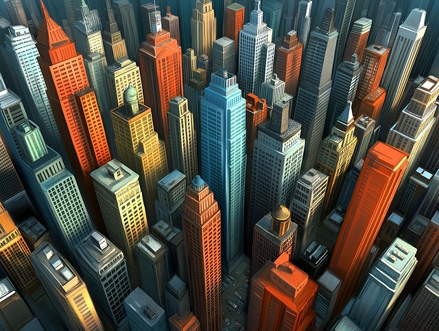 Free ai generated city skyline urban landscape illustration