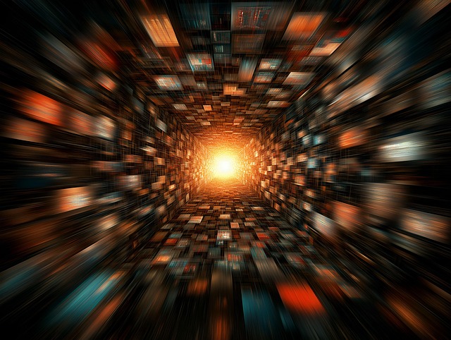 Free ai generated city lights urban glow illustration