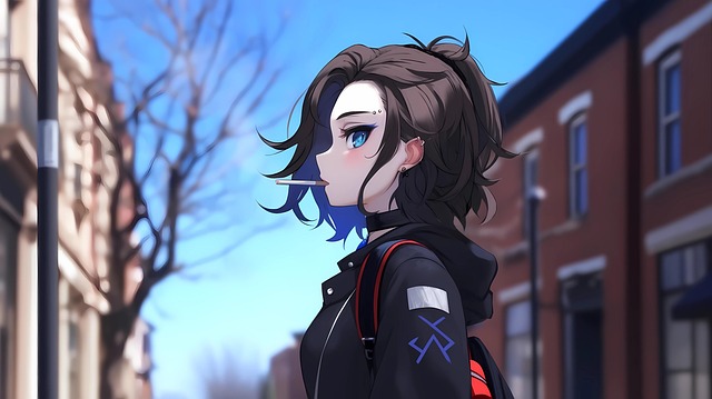 Mädchen, Rauchen, Anime, Dunkel