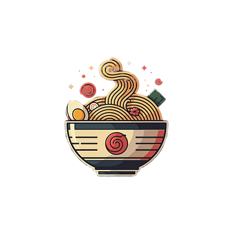 Nudler, Ramen, Mat Illustrasjon