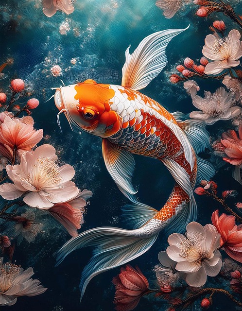 Download free HD stock image of Ai Generated Fish Free ai generated fish koi illustration