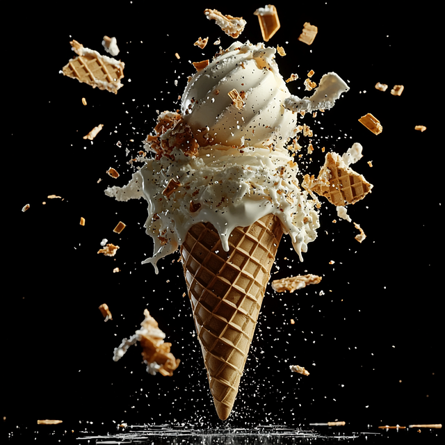 Ai Generado, Helado, Vainilla, Postre