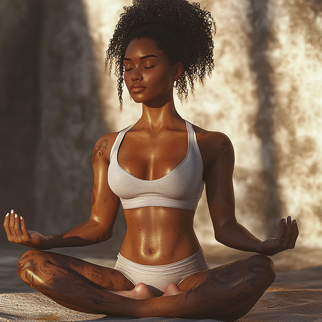 Mujer, Yoga, Meditación, Ejercicio, Pose