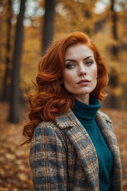 Frau, Mode, Porträt, Modell, Natur