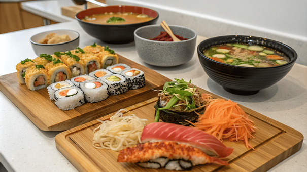 Sushi, Sashimi, Ramen, Tempura, Missô