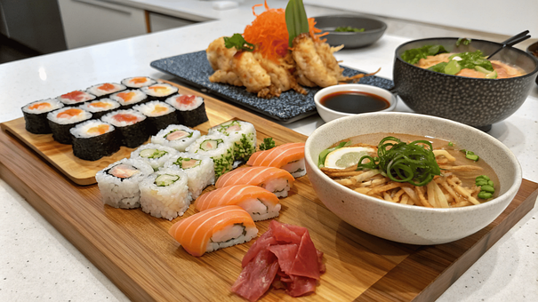 Sushi, Sashimi, Ramen, Tempura, Missô