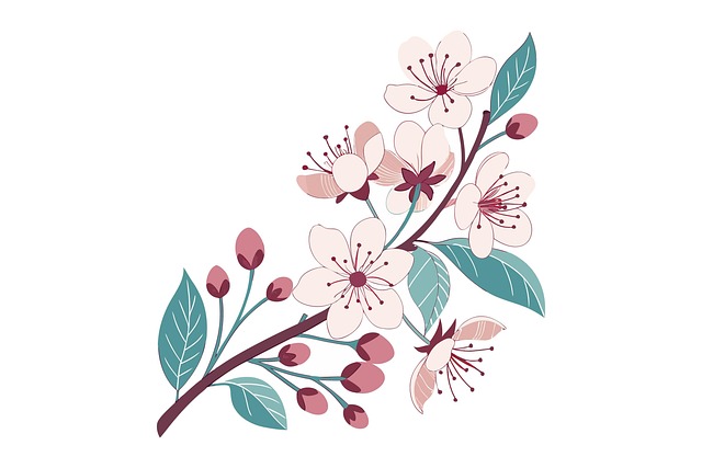 Free flowers petals floral illustration