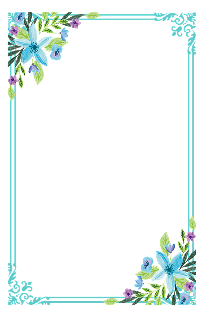 Free flowers petals frame illustration