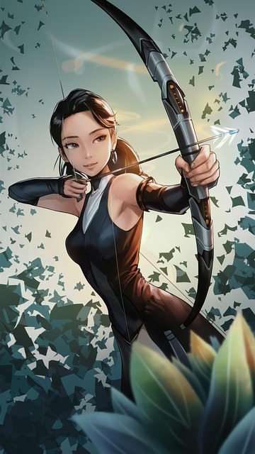 Free archer warrior girl illustration