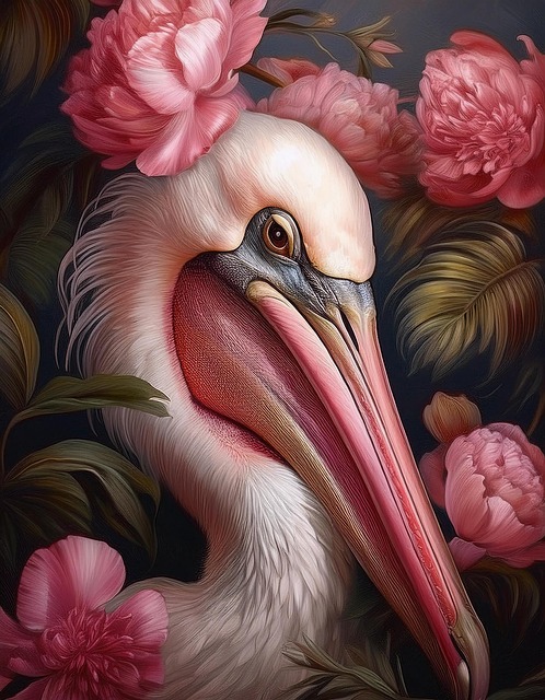 Free ai generated pelican bird illustration