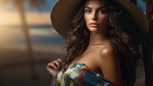 Sessão De Fotos, Modelo, Mulher, Pose
