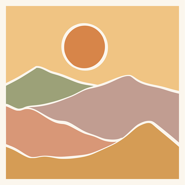 Free landscape mountain naive illustration