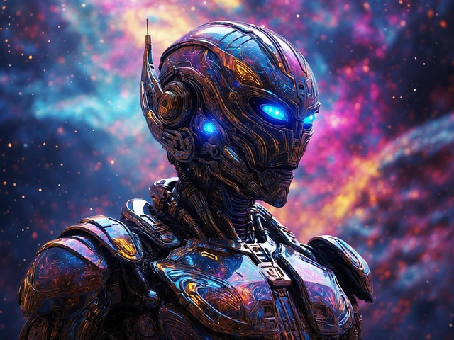 Free ai generated robot cyborg illustration