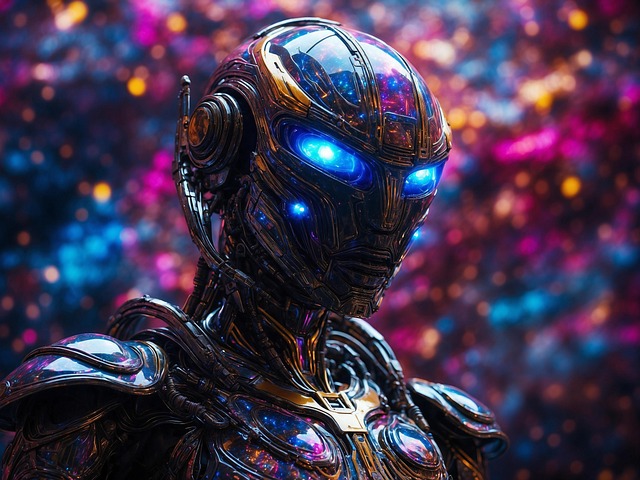 Free ai generated robot cyborg illustration