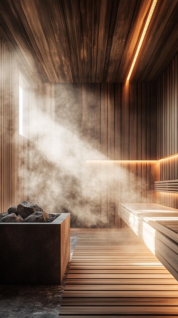 Free sauna steam relaxation illustration