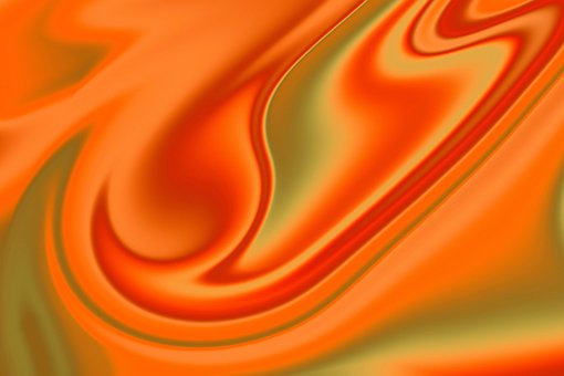 Bølge, Orange, Abstrakt, Kunst, Farverig