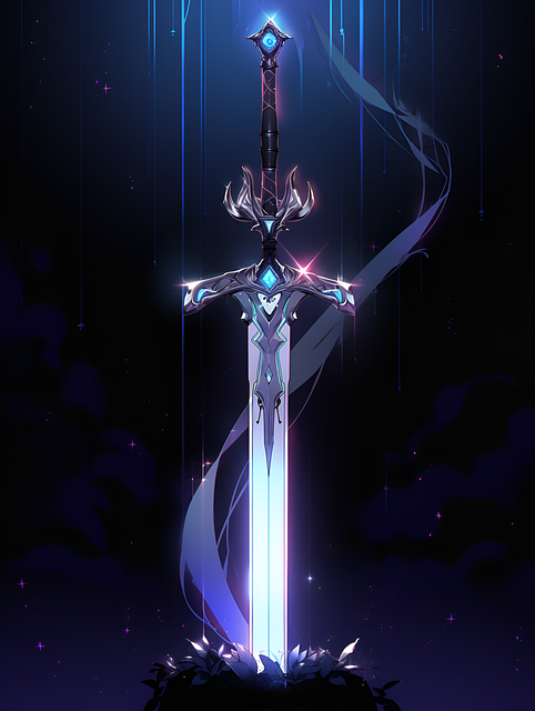 Free ai generated sword weapon illustration