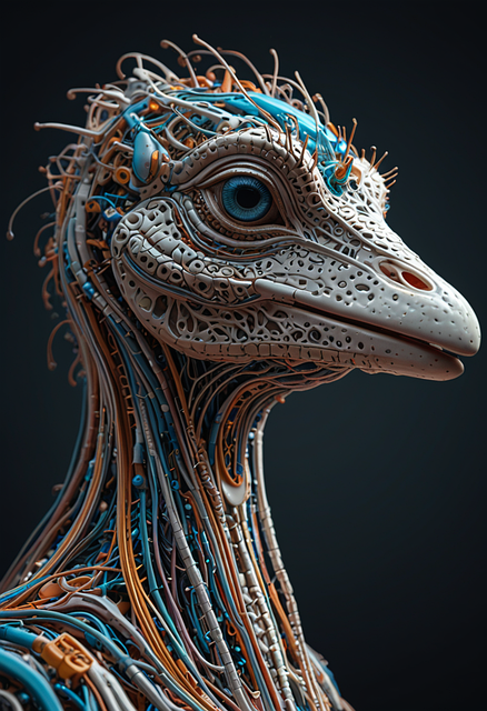 Ai Genereret, Fugl, Natur, Robot, Cyborg