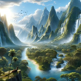 Landskapet, Natur, Fjell, Elven