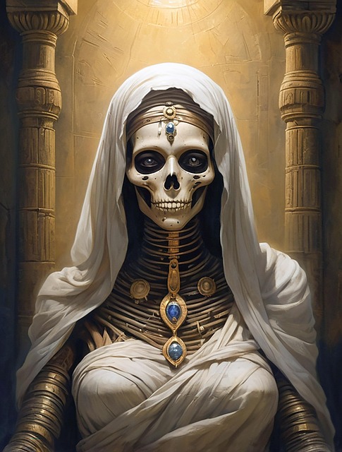 Free ai generated skeleton egyptian illustration