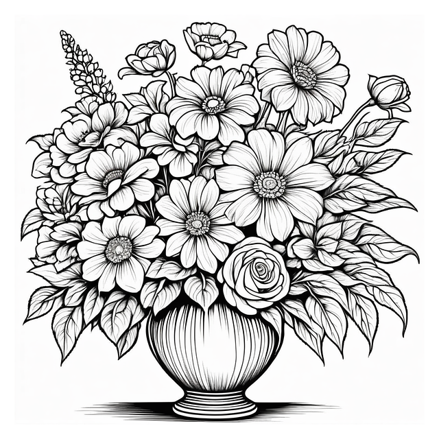 Free Vase Of Flowers Bouquet illustration and picture