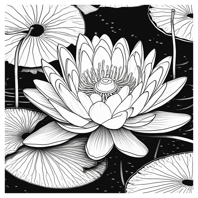 Free Black And White Coloring Book illustration and picture