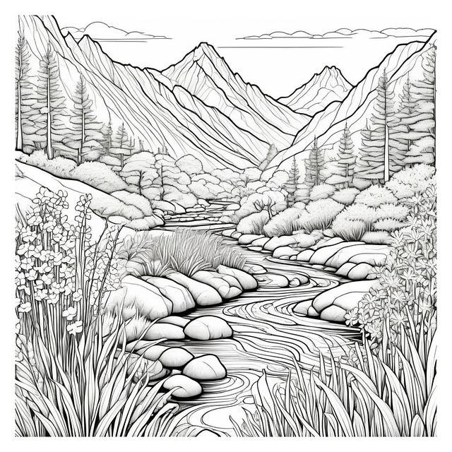 Free Black And White Coloring Book illustration and picture