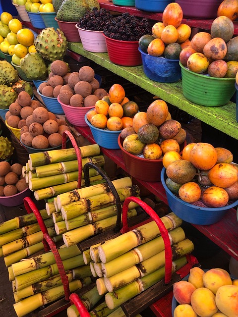 Farben, Früchte, Chalma-Markt, Chalma