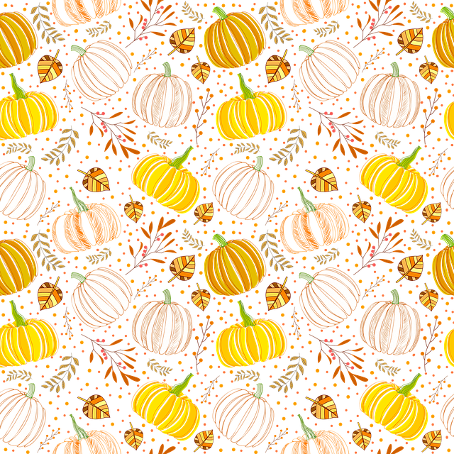 Free pumpkins vegetable pattern illustration