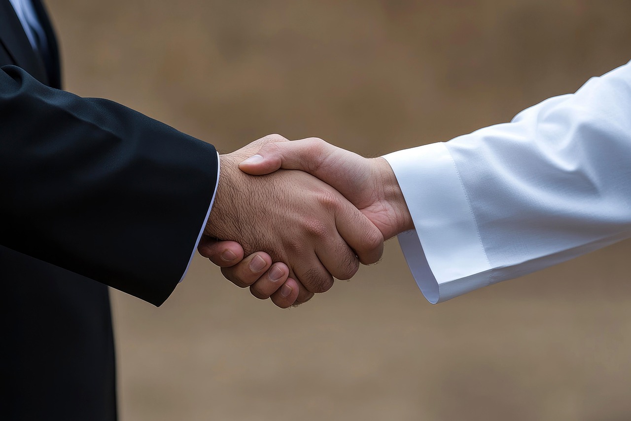 Download Ai Generated, Businessman, Handshake. Royalty-Free Stock ...