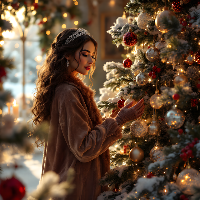Download free HD stock image of Ai Generated Woman Free ai generated woman christmas illustration