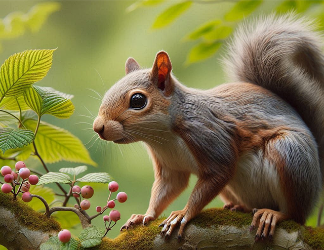 Download free HD stock image of Ai Generated Grey Squirrel Free ai generated grey squirrel animal illustration